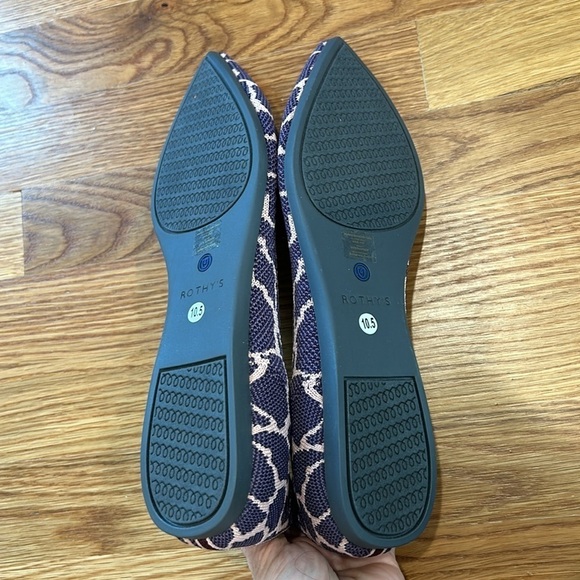 New Rothy’s the Point Violet giraffe slip on flares women’s size 10.5 purple - Picture 9 of 11